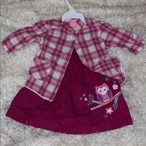 New 0-3 purple/pinkish dress and coat